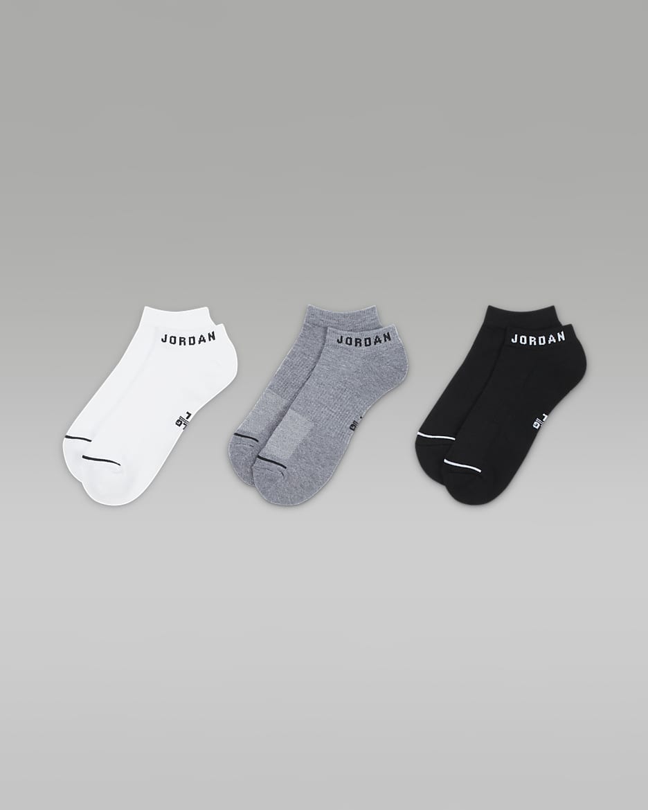 Jordan Everyday No-Show Socks (3 Pairs) - Multi-Colour