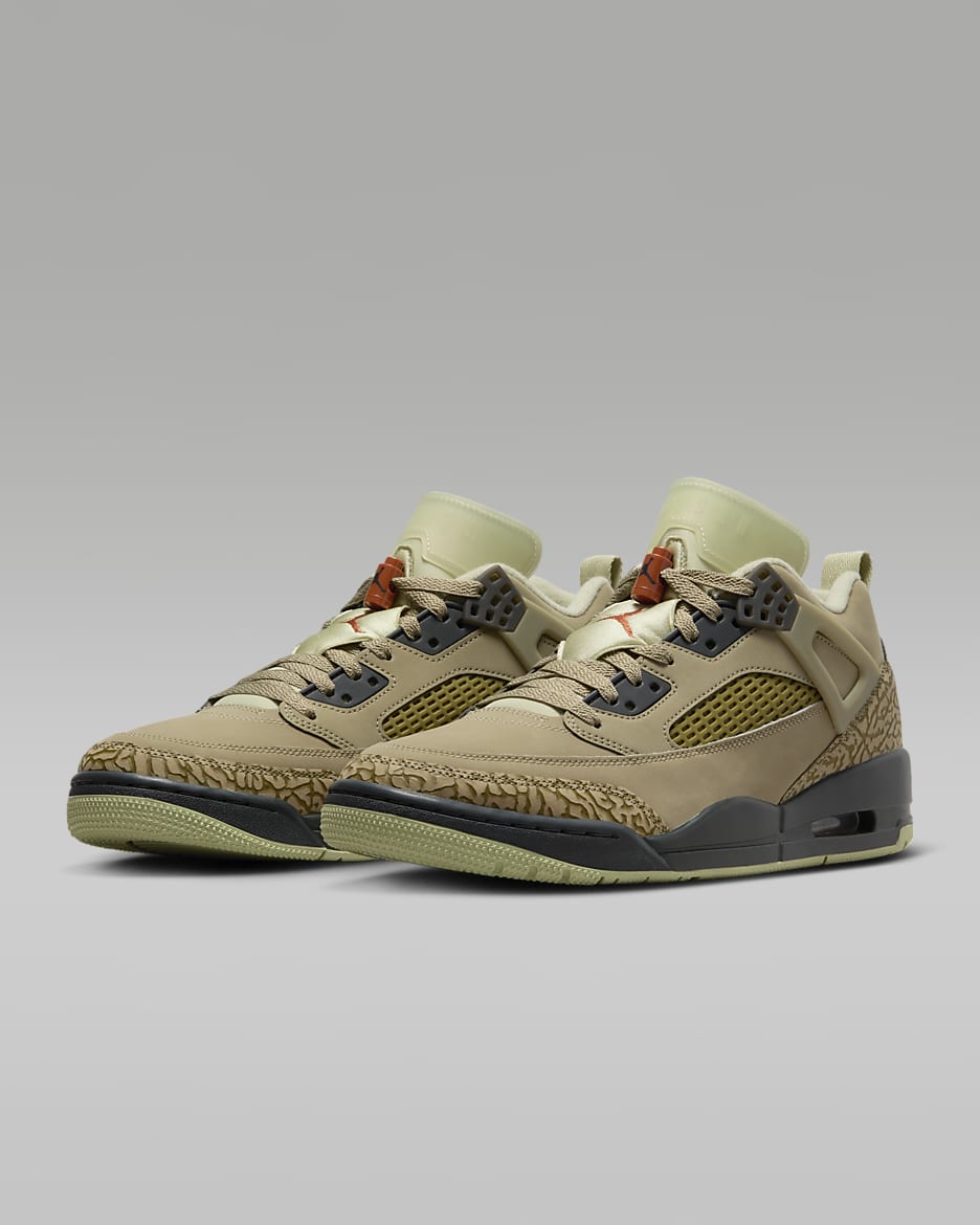 Sko Jordan Spizike Low för män - Neutral Olive/Olive Aura/Dark Smoke Grey/Dark Russet