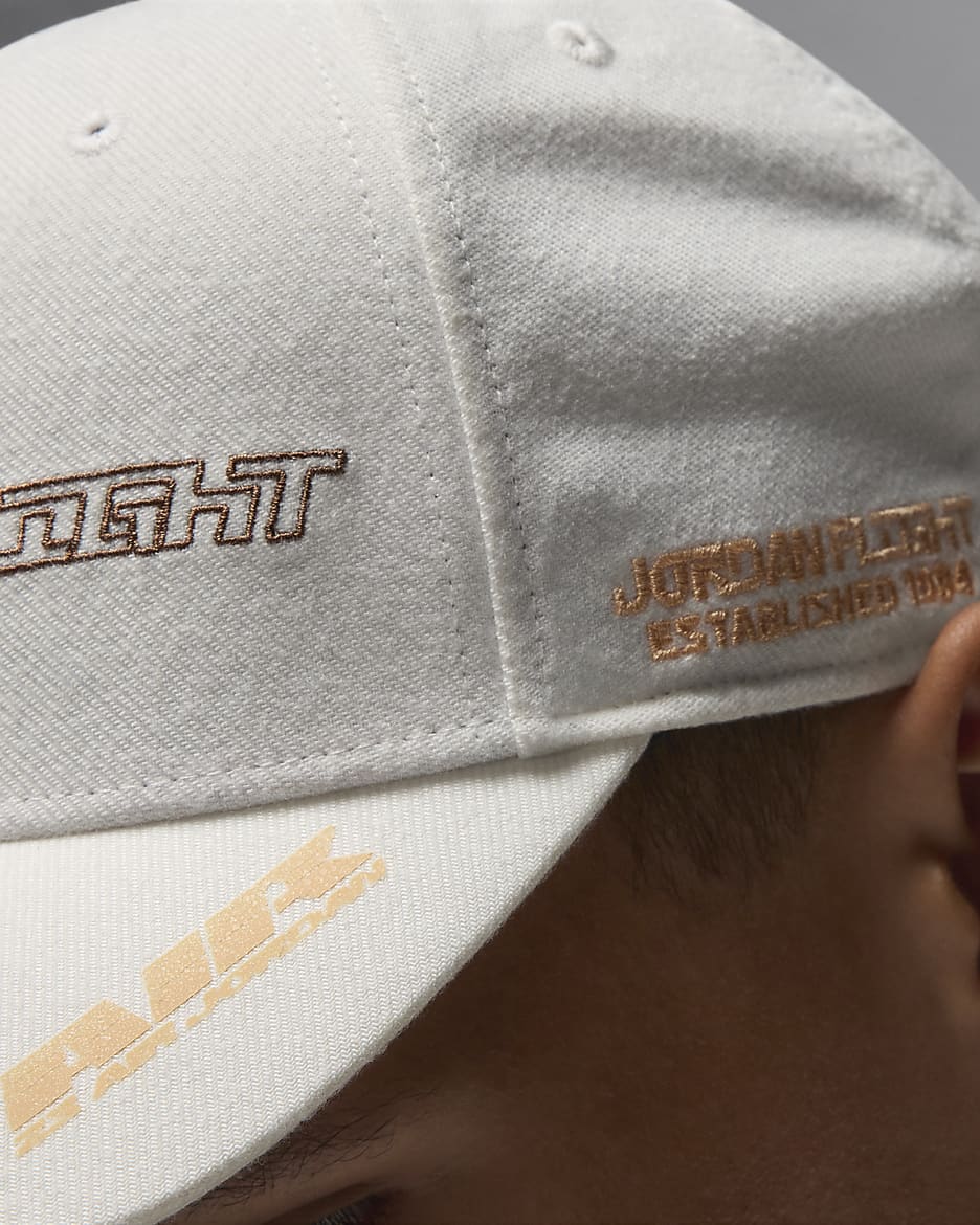 Jordan Rise strukturierte Cap - Sail/Schwarz/Orange Chalk