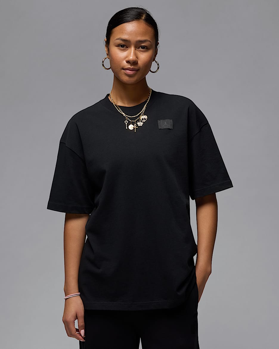Playera oversized para mujer Jordan Flight Essentials - Negro
