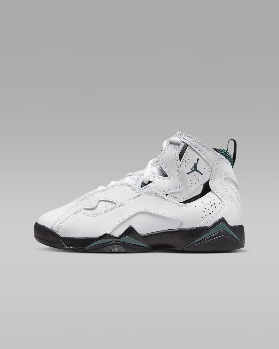 Jordan True Flight Older Kids' Shoes - White/Oxidised Green/Black