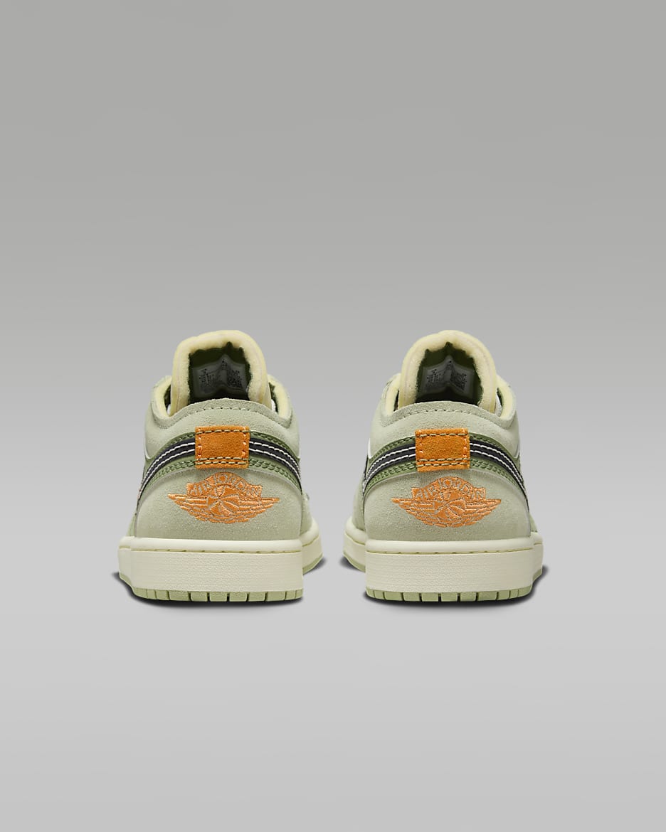 Air Jordan 1 Low SE Craft Men's Shoes - Sky J Light Olive/Celadon/Bright Mandarin/Black