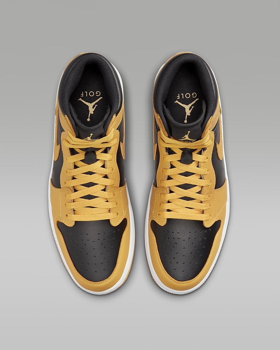 Air Jordan I High G Men's Golf Shoes - Pollen/White/Black
