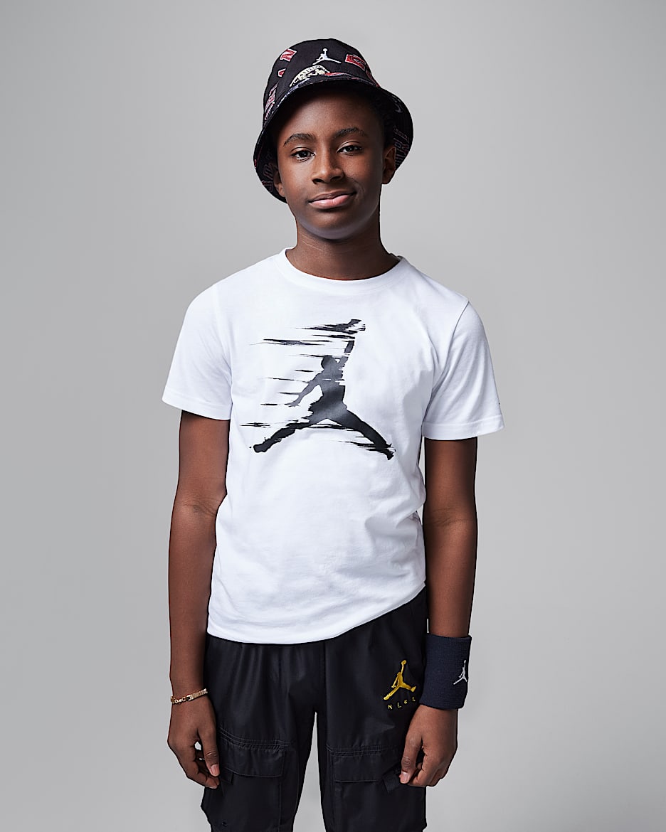 Playera Motion Jumpman para niño talla grande Jordan MVP - Blanco