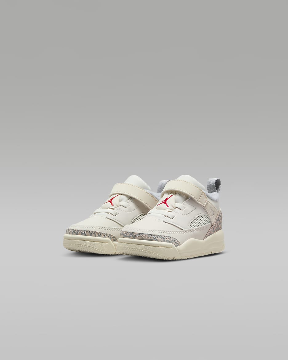 Jordan Spizike Low Schuh für Babys und Kleinkinder - Sail/Coconut Milk/Sandstone/University Red