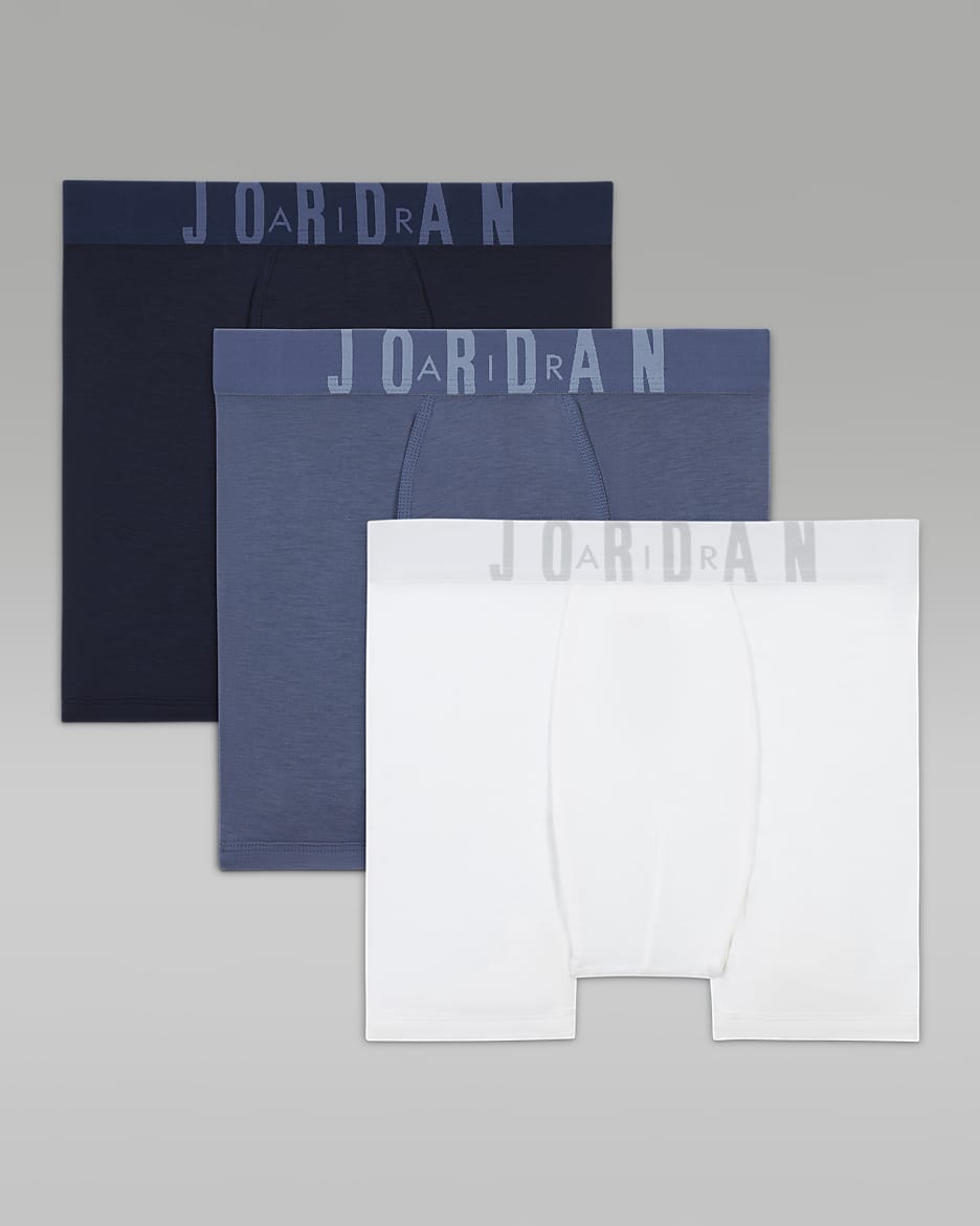 Jordan Big Kids' Flight Modal Boxer Briefs (3-Pack) - Multi-Color/Obsidian