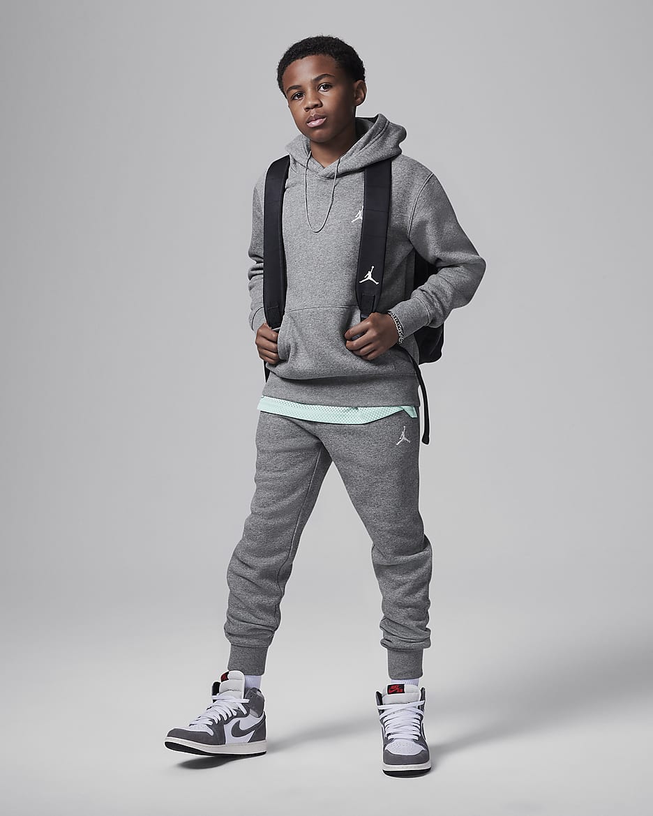 Byxor Jordan MJ Brooklyn Fleece Essentials för ungdom - Carbon Heather