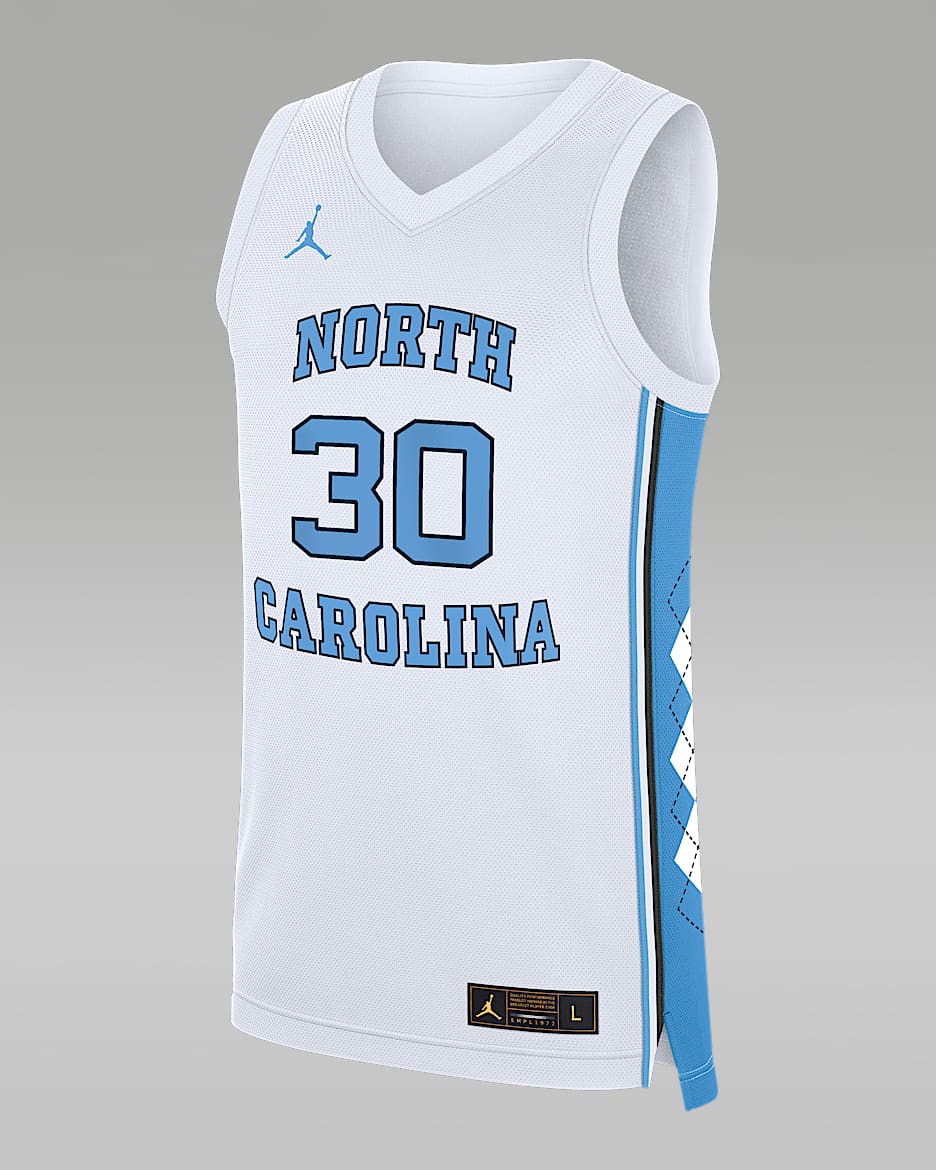 Jersey de básquetbol universitario marca Jordan para hombre Rasheed Wallace North Carolina Tar Heels Replica - Blanco
