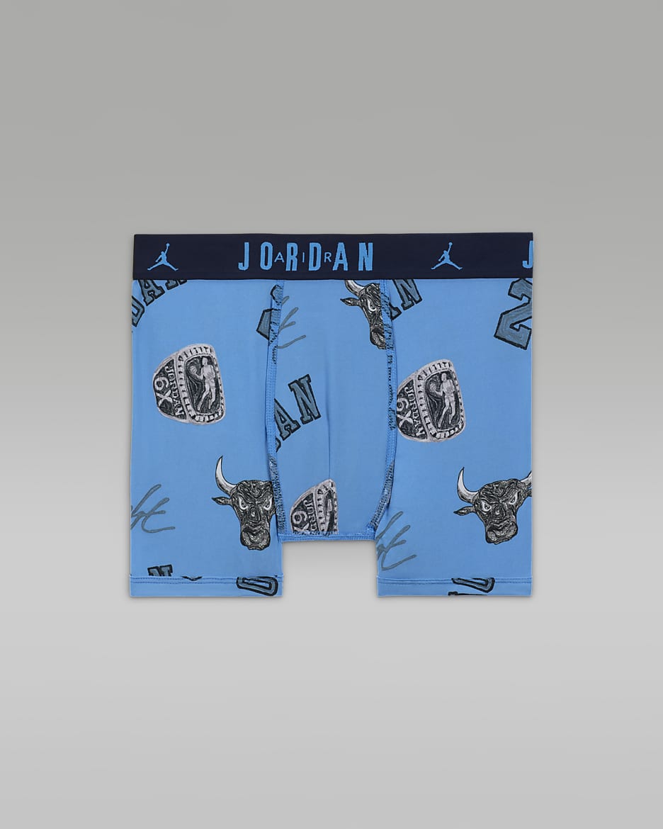 Ropa interior estampada para niños talla grande Jordan Dri-FIT MJ Essentials - Negro