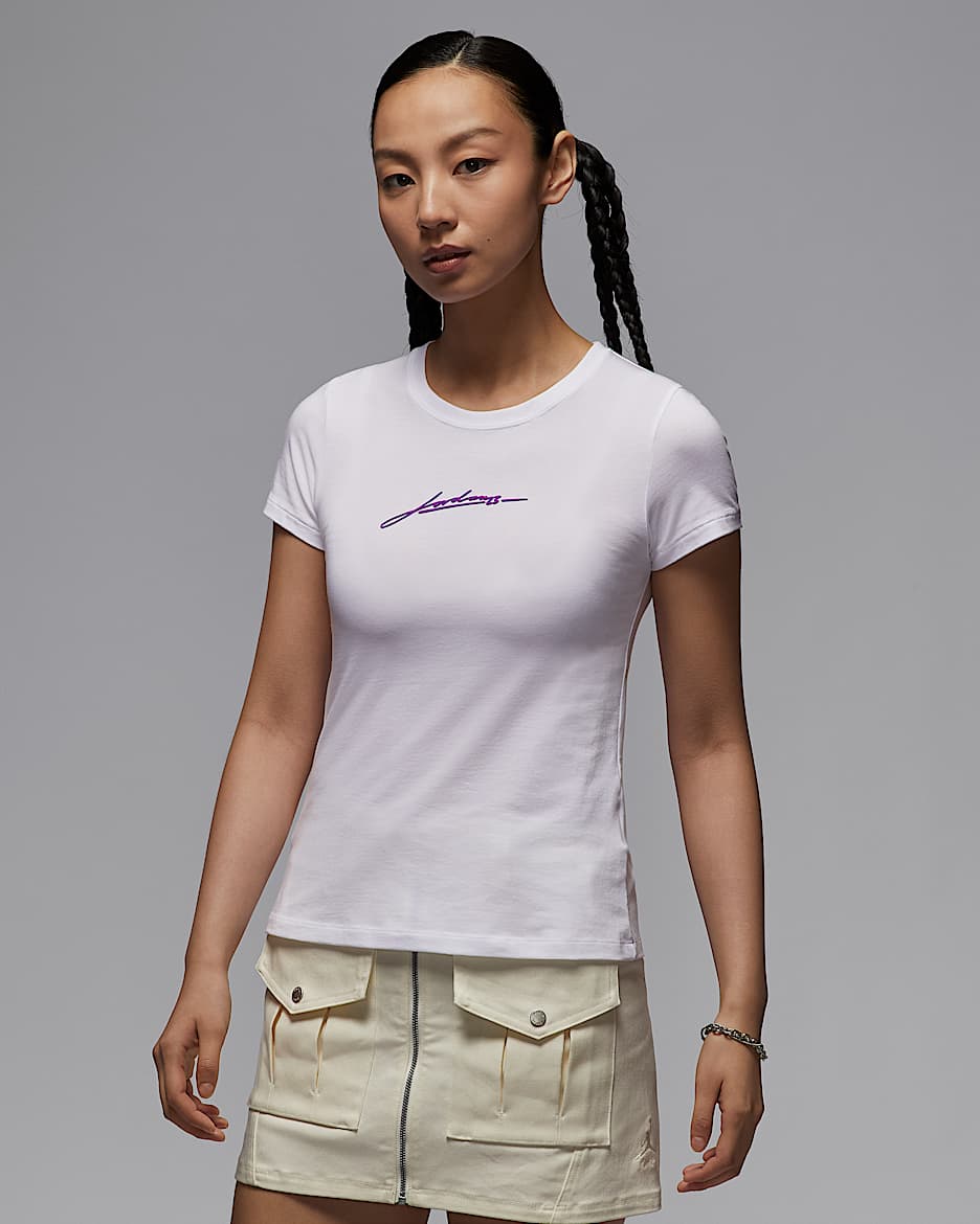 Jordan Women's Graphic Slim T-Shirt - White