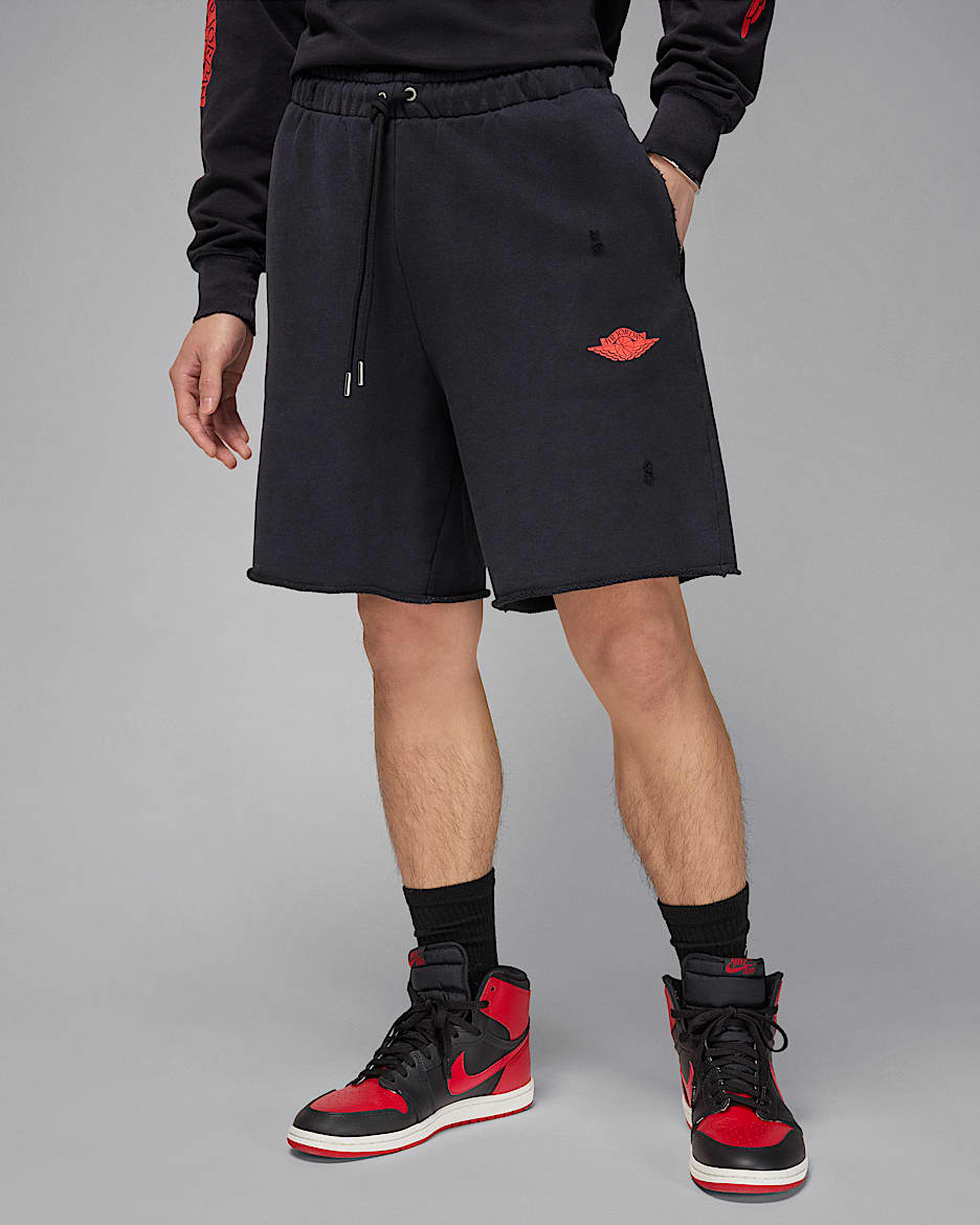 Shorts de French Terry para hombre Air Jordan Rare Air - Negro/Rojo chile