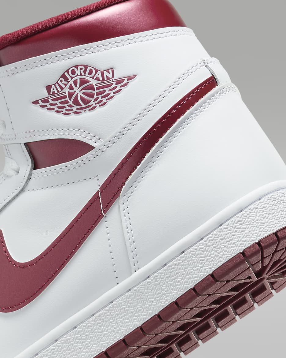 Air Jordan 1 High '85 'Metallic Burgundy' Shoes - White/White/Team Red