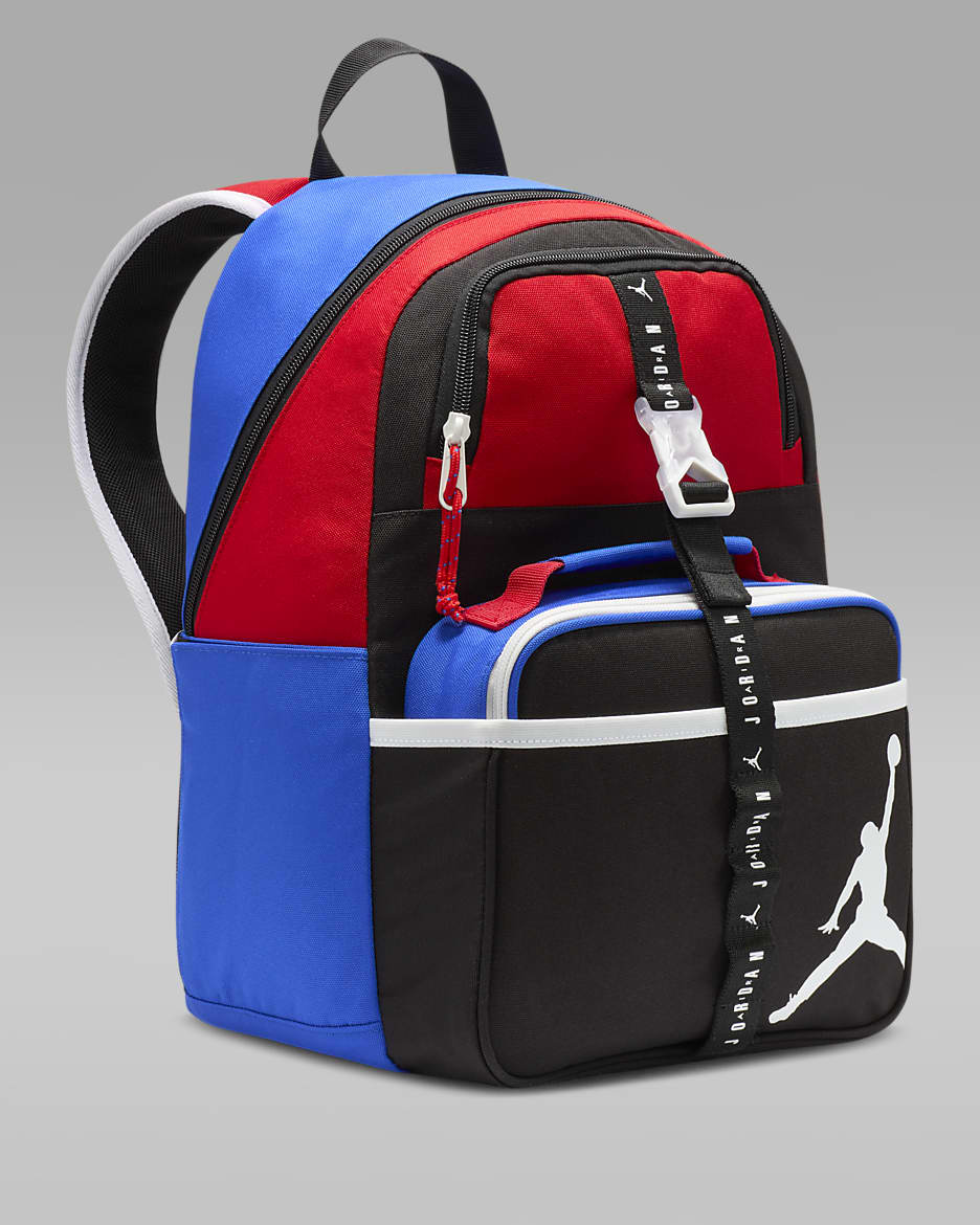 Air Jordan Lunch Backpack Big Kids' Backpack (18L) and Lunch Bag (3L) - Multi-Color/Black