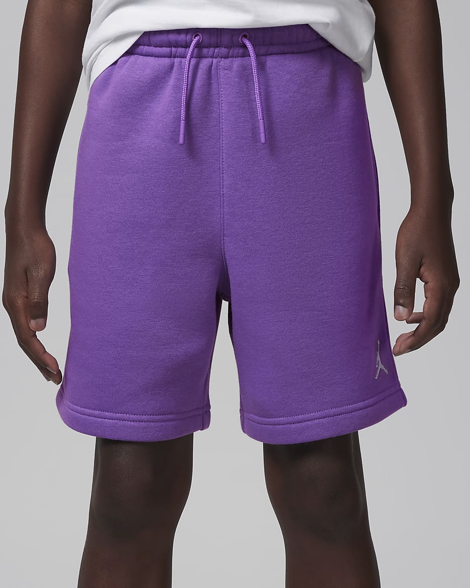 Jordan MJ Brooklyn Fleece Essentials Big Kids' Shorts - Black Raspberry