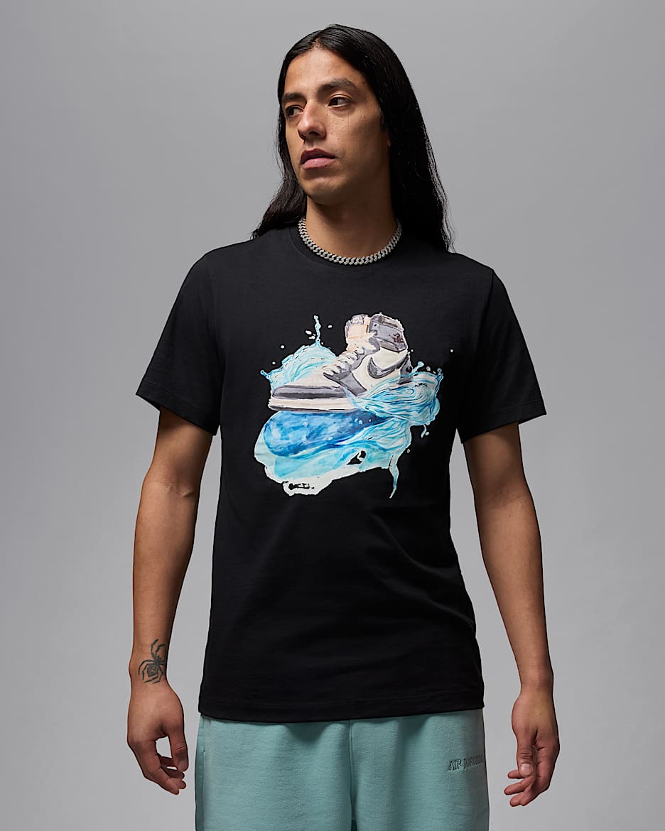 Jordan Flight Essentials AJ1 Men's Short-Sleeve T-Shirt - Black/White