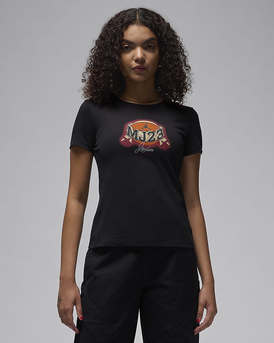 Playera de ajuste slim para mujer Jordan Essential - Negro