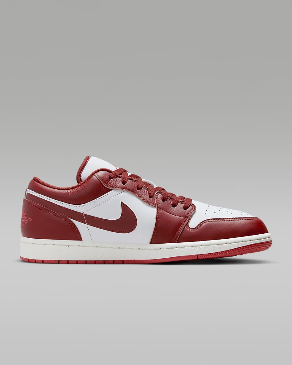 Air Jordan 1 Low SE-sko til mænd - hvid/Lobster/Sail/Dune Red