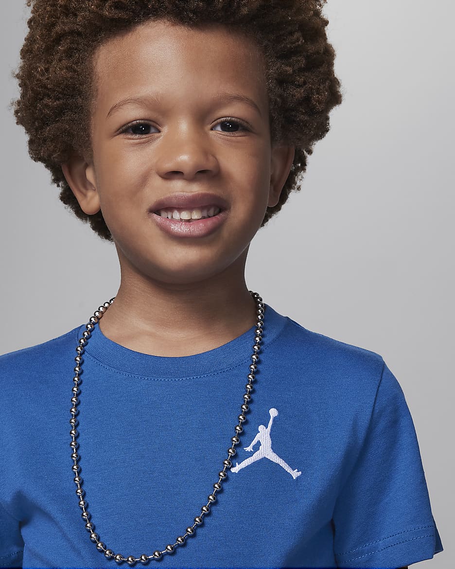 Child's Short Sleeve T-Shirt Jordan Jdb Jumpman Air Emb Grey