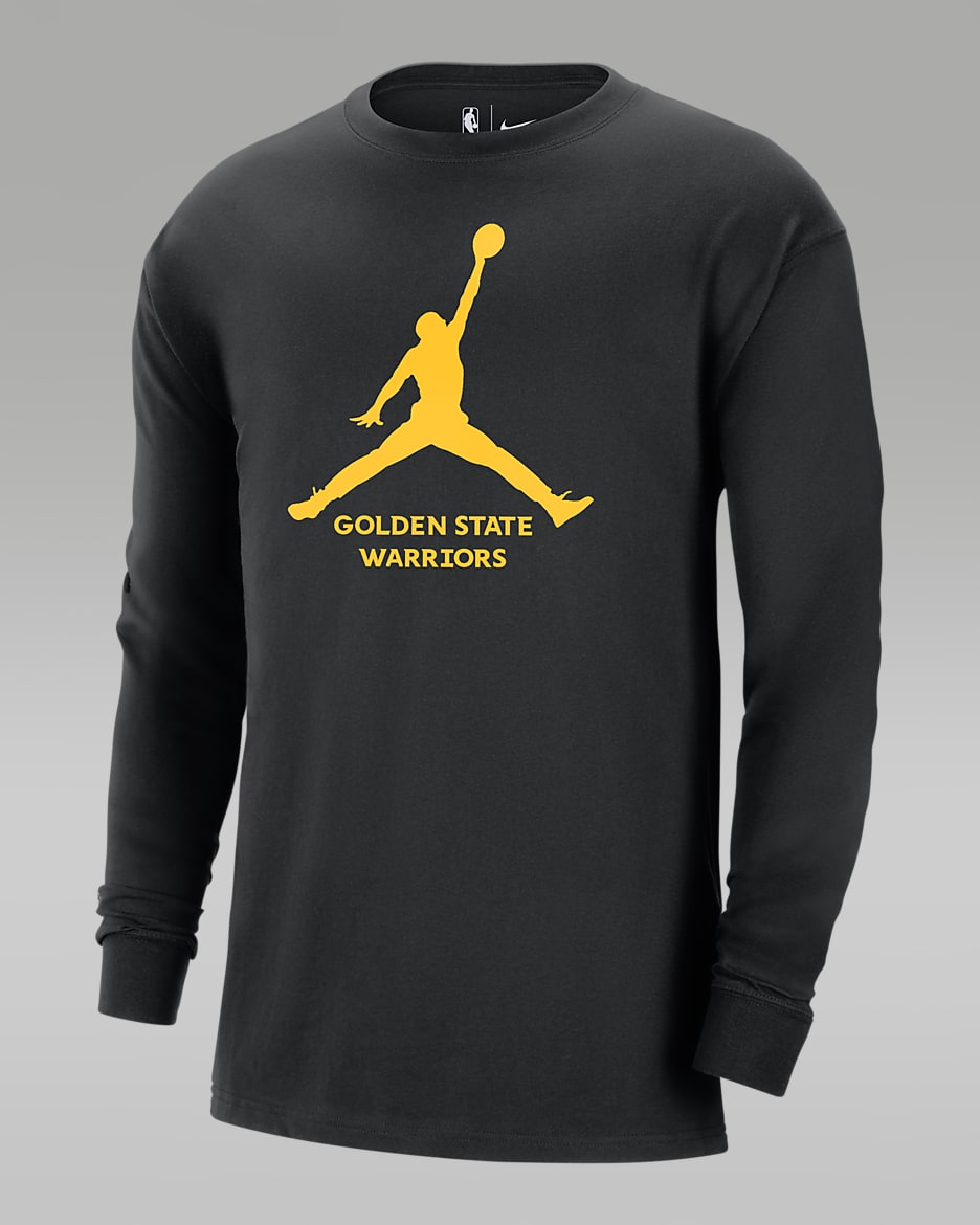 Golden State Warriors Essential Men's Jordan NBA Long-Sleeve T-Shirt - Black