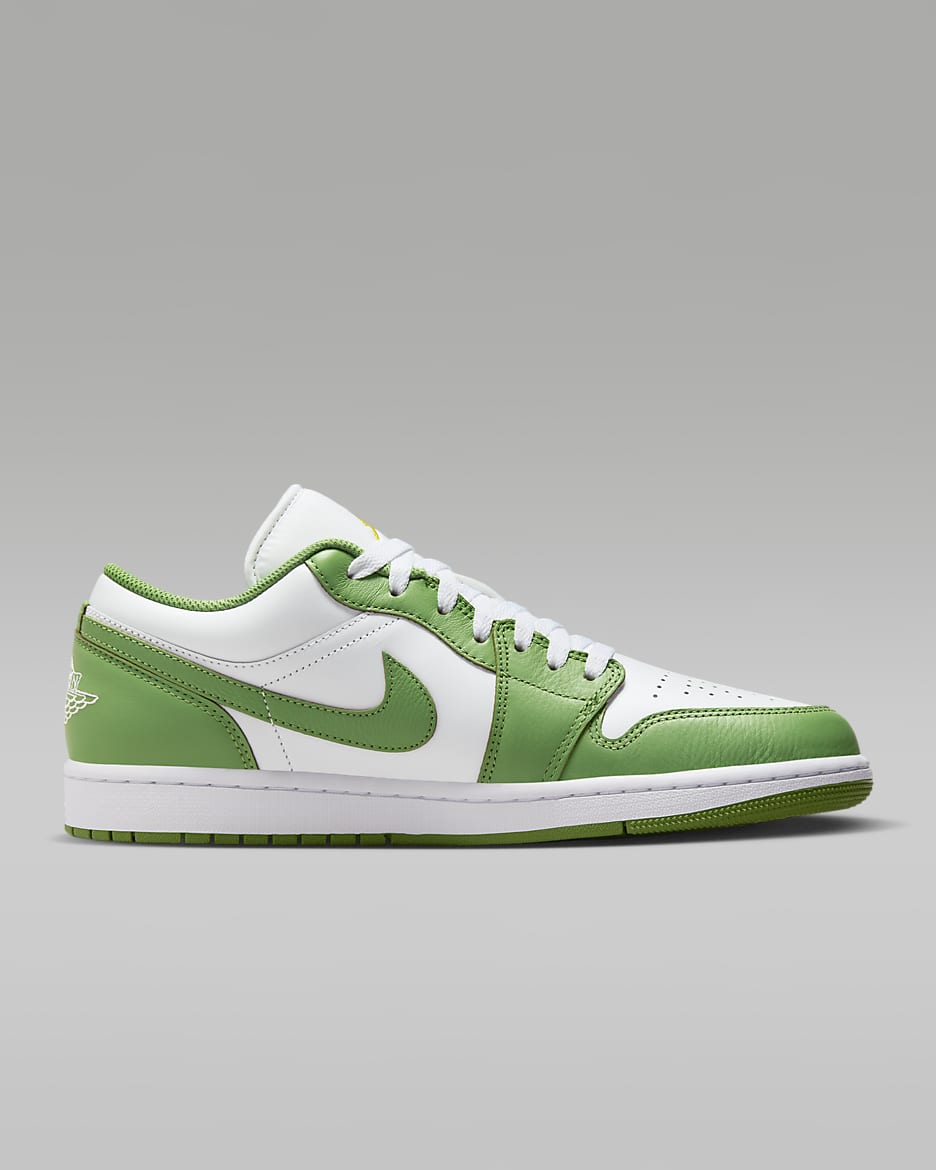 white and green jordan 1 low