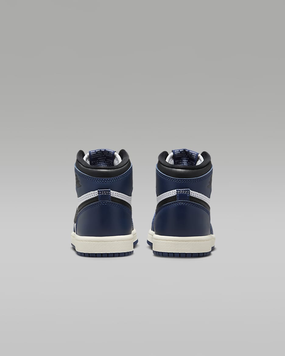 Jordan 1 Retro High OG "Midnight Navy" Little Kids' Shoes - Midnight Navy/White/Sail/Black