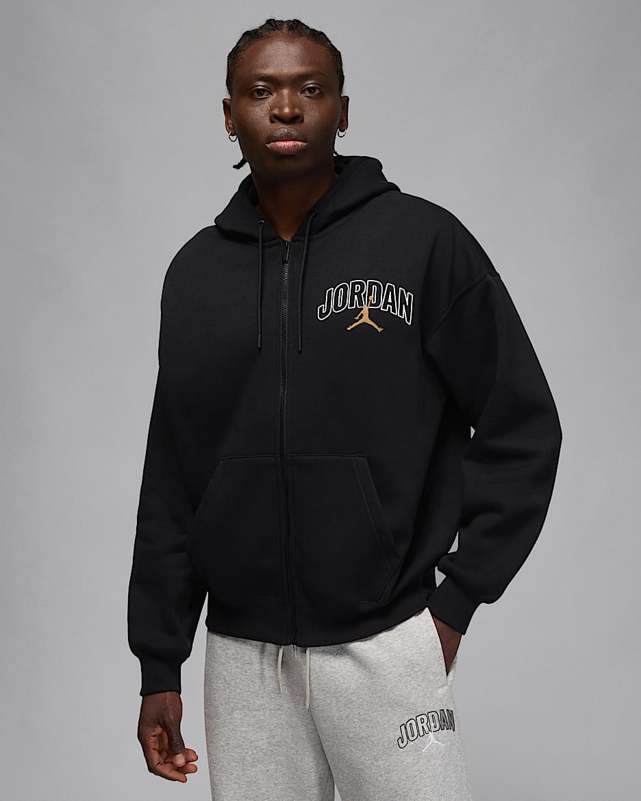 Jordan Brooklyn Fleece Dessuadora amb caputxa oversized - Home - Negre/Or metal·litzat