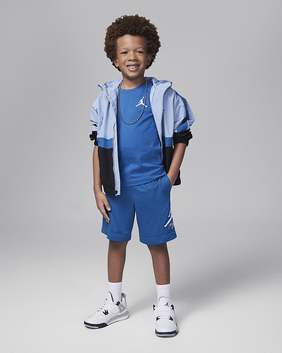 Shorts para niños de edad preescolar Jordan Dri-FIT MJ Essentials Baseline - Azul industrial