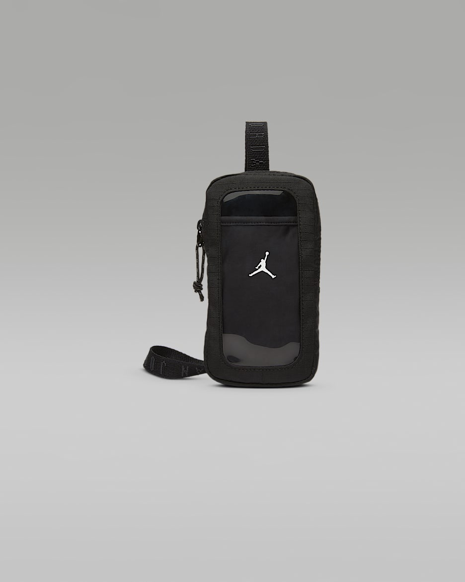 Taška přes rameno na telefon Jordan Flight - Černá/Gym Red/Bílá