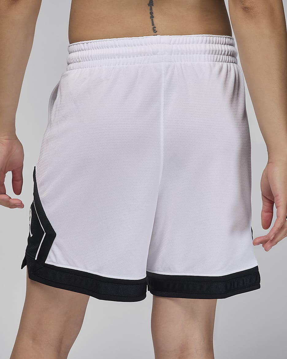 Jordan Sport Women's 10cm (approx.) Diamond Shorts - White/Black/Black/White