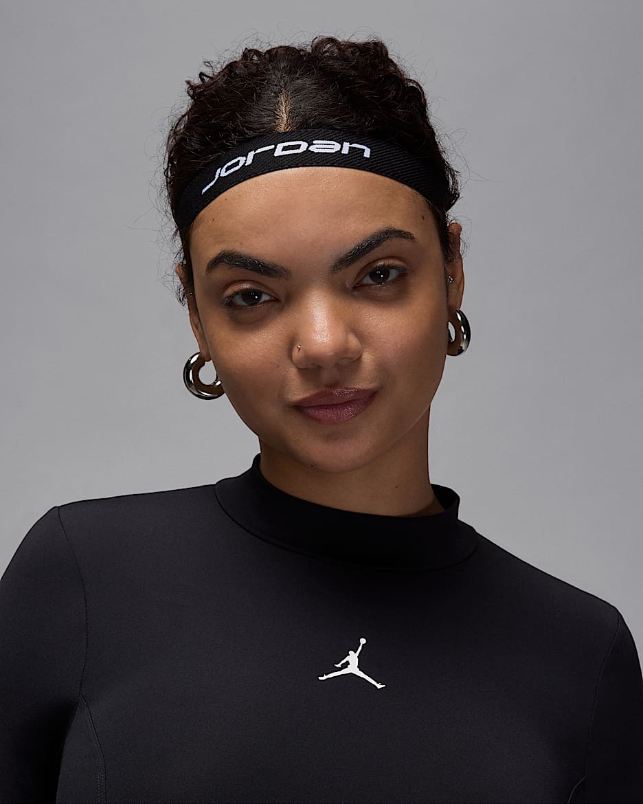Fitas para o cabelo largas Jordan Sport (conjunto de 3) - Preto/Branco/Preto