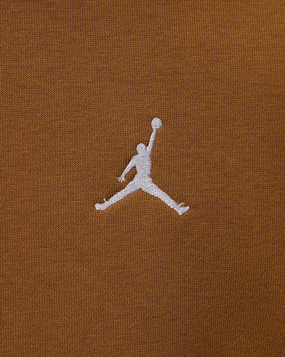 Jordan Brooklyn Fleece Tam Boy Fermuarlı Erkek Kapüşonlu Üstü - Desert Bronze/Beyaz