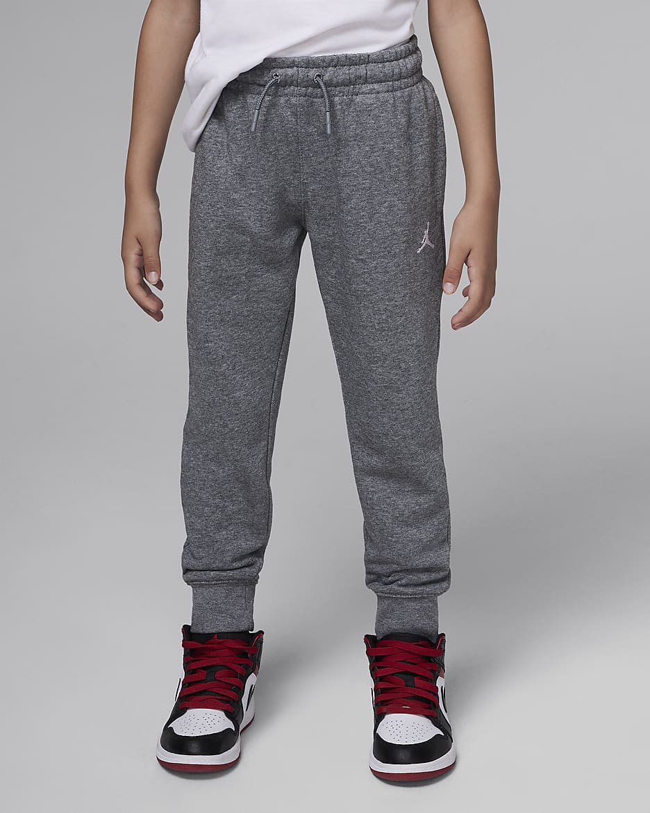 Pants para niños talla pequeña Jordan MJ Brooklyn French Terry Essentials - Carbono jaspeado