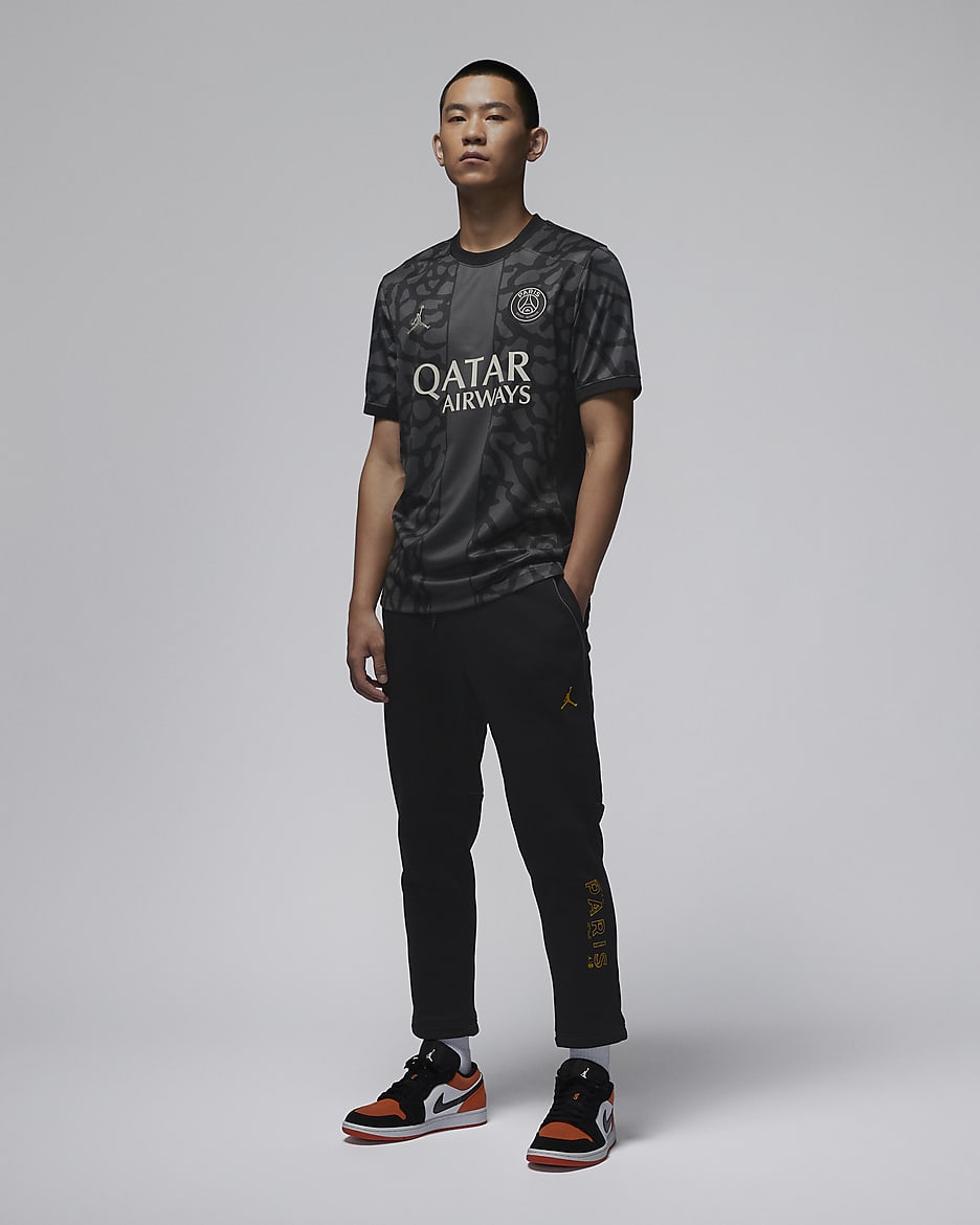 Paris Saint-Germain 2023/24 Stadium Third Men's Jordan Dri-FIT Football Shirt - Anthracite/Black/Stone