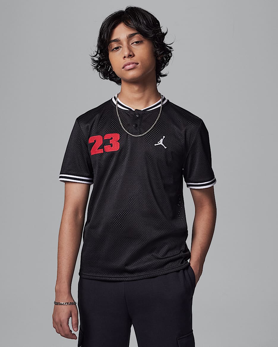 Jordan Big Kids' 23 Elevated Jersey - Black
