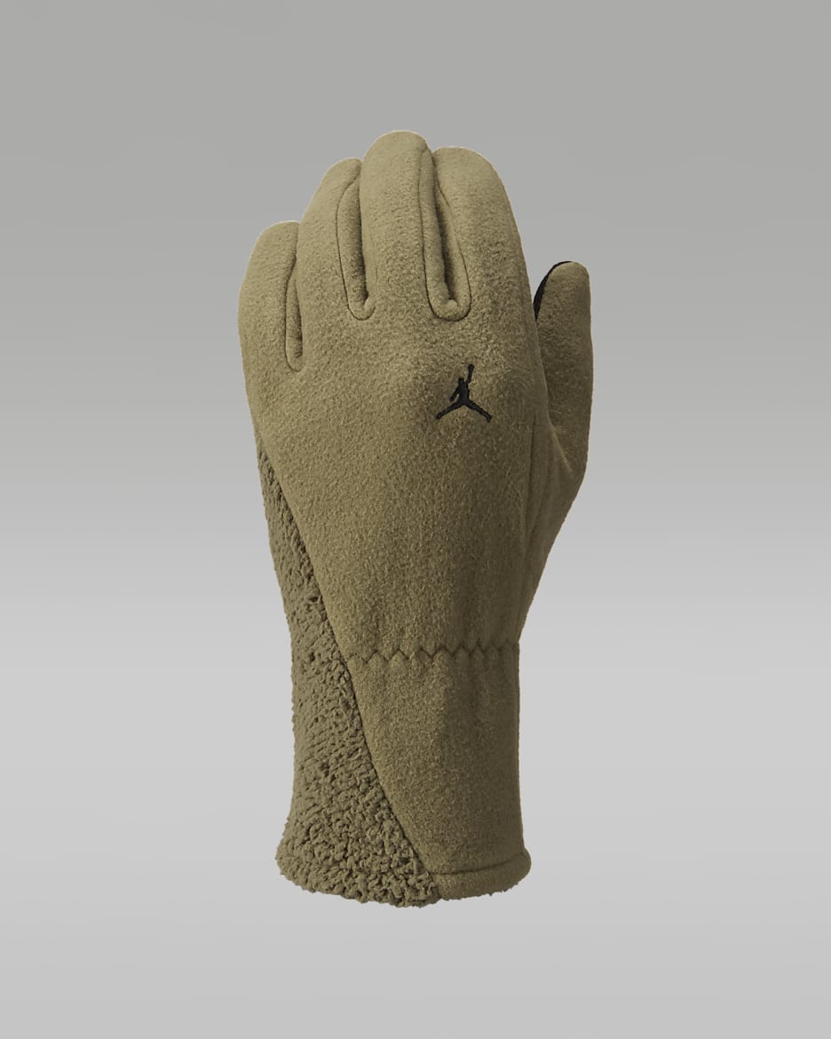 Jordan Men's Fleece Gloves - Medium Olive/Black