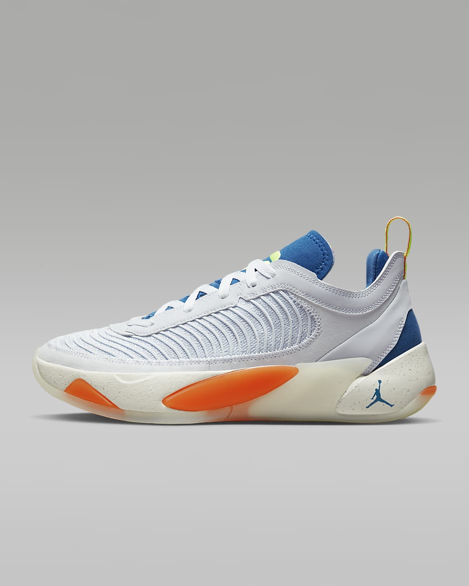 Luka 1 "Next Nature" PF Men's Basketball Shoes - Football Grey/Dark Marina Blue/Sail/Volt