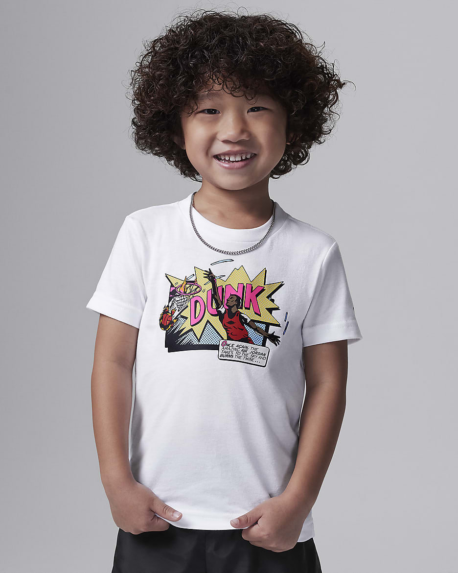 Air Jordan Toddler Dunk Comics T-Shirt - White