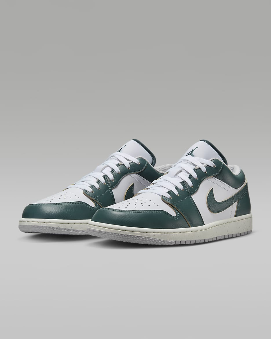 Air Jordan 1 Low SE Men's Shoes - Oxidized Green/White/Sail/Oxidized Green