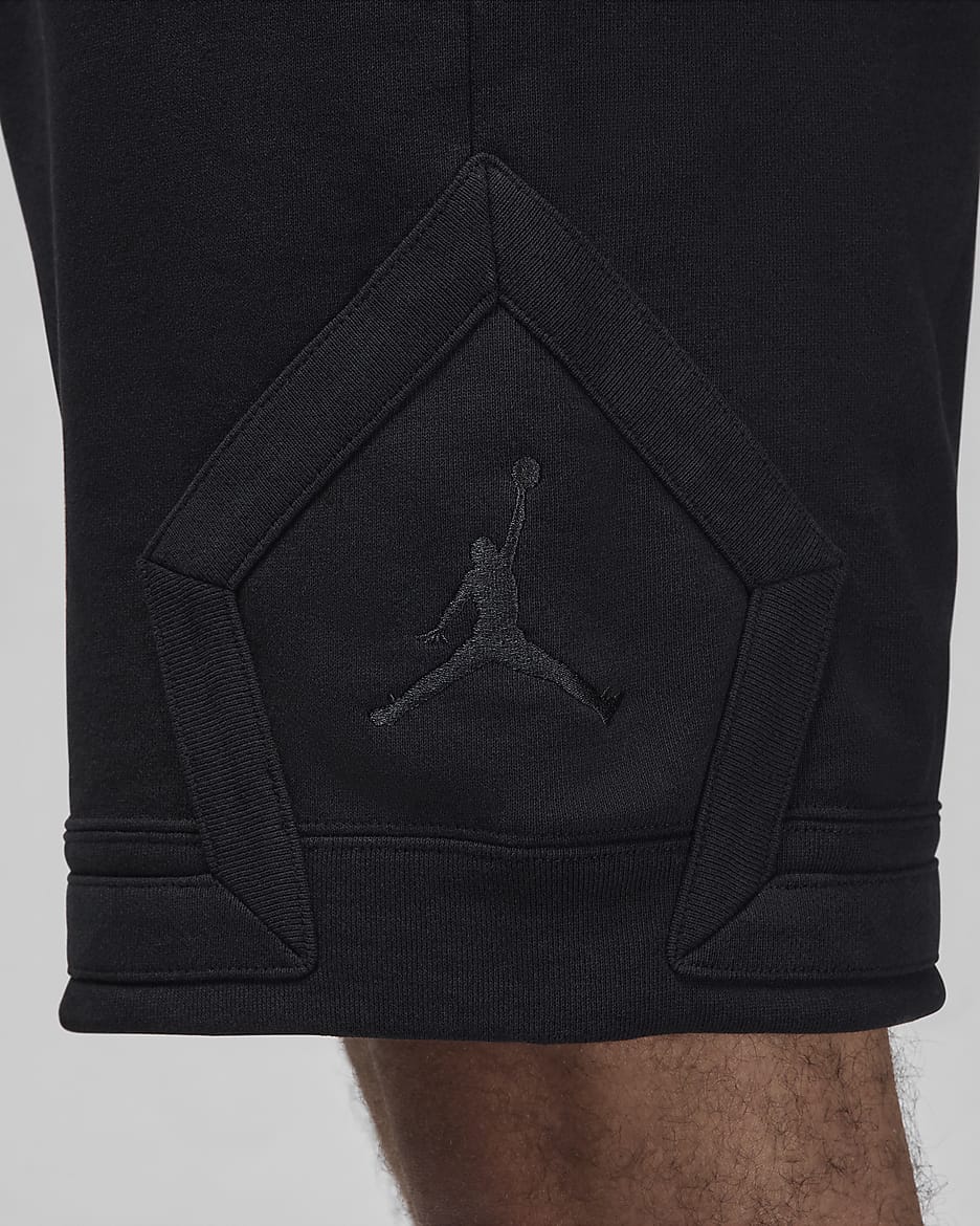 Jordan Flight Fleece Men's Diamond Shorts - Black