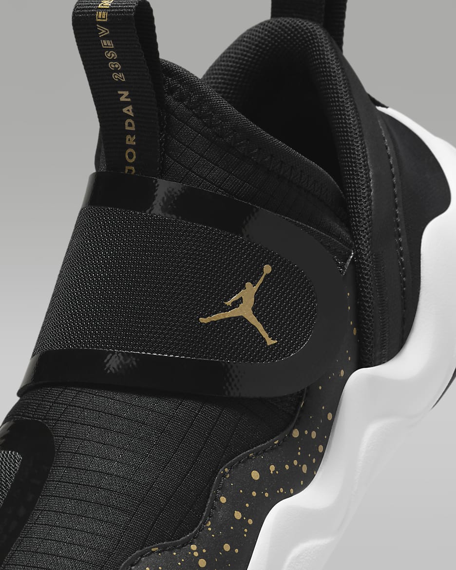 Jordan 23/7-sko til mindre børn - sort/hvid/Metallic Gold