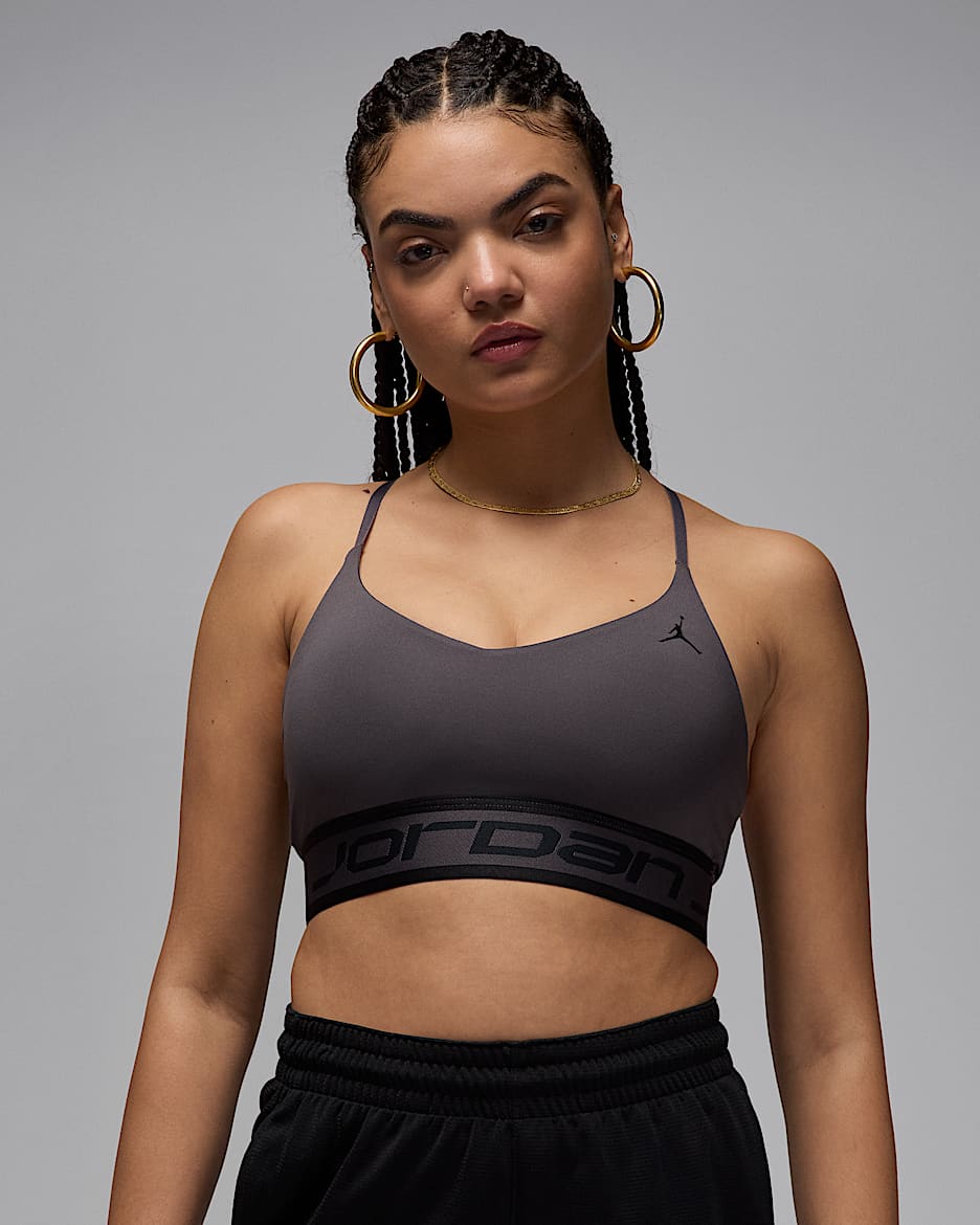 Bra deportivo de baja sujeción para mujer Jordan Sport Indy - Gris trueno/Negro/Gris trueno/Negro