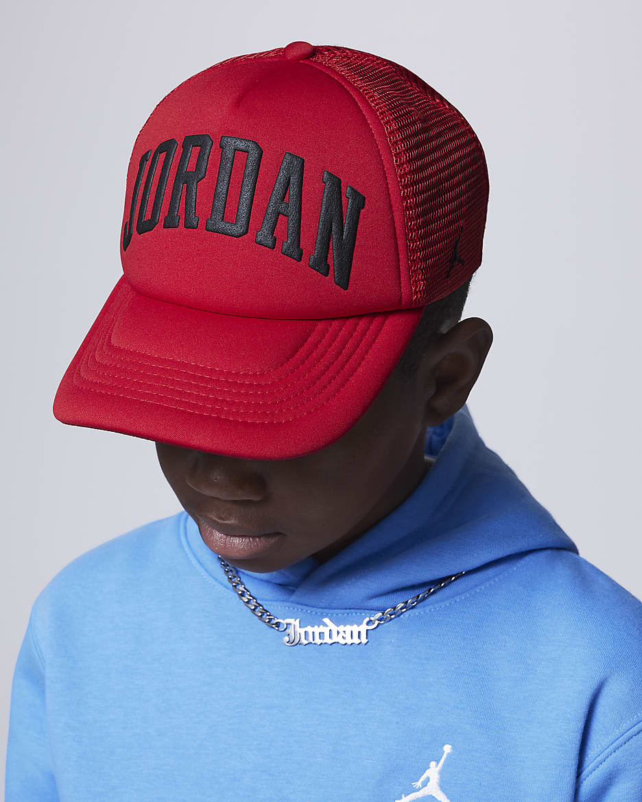 Jordan Big Kids' Foam Trucker Hat - Gym Red