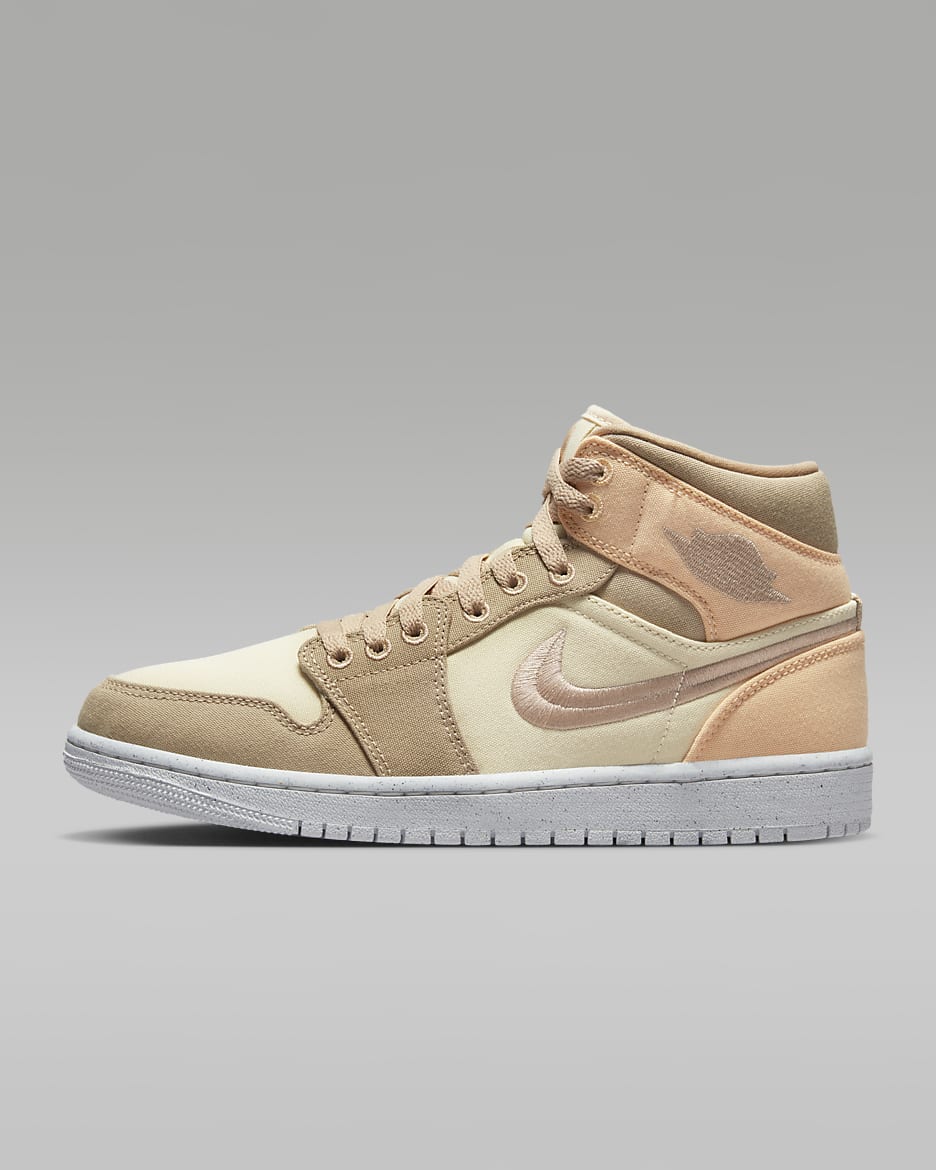 Air Jordan 1 Mid SE Women's Shoes - Muslin/Celestial Gold/Sail/Desert