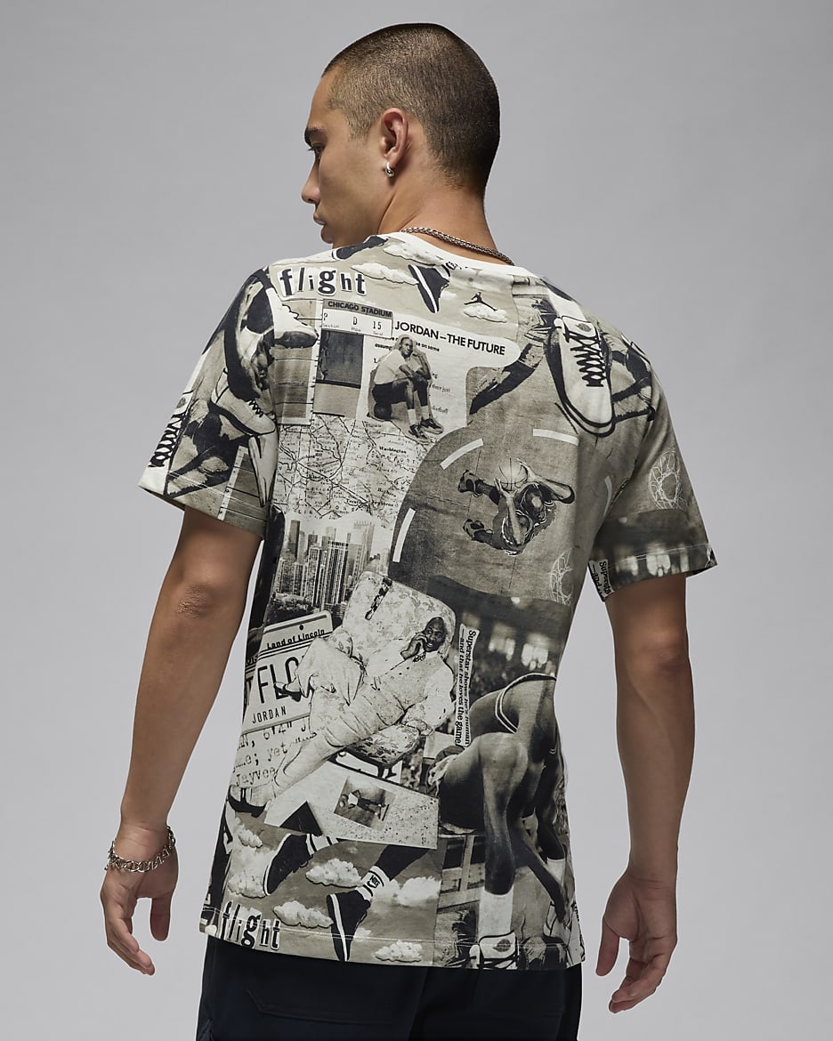 Jordan Flight Essentials T-shirt met print voor heren - Zwart