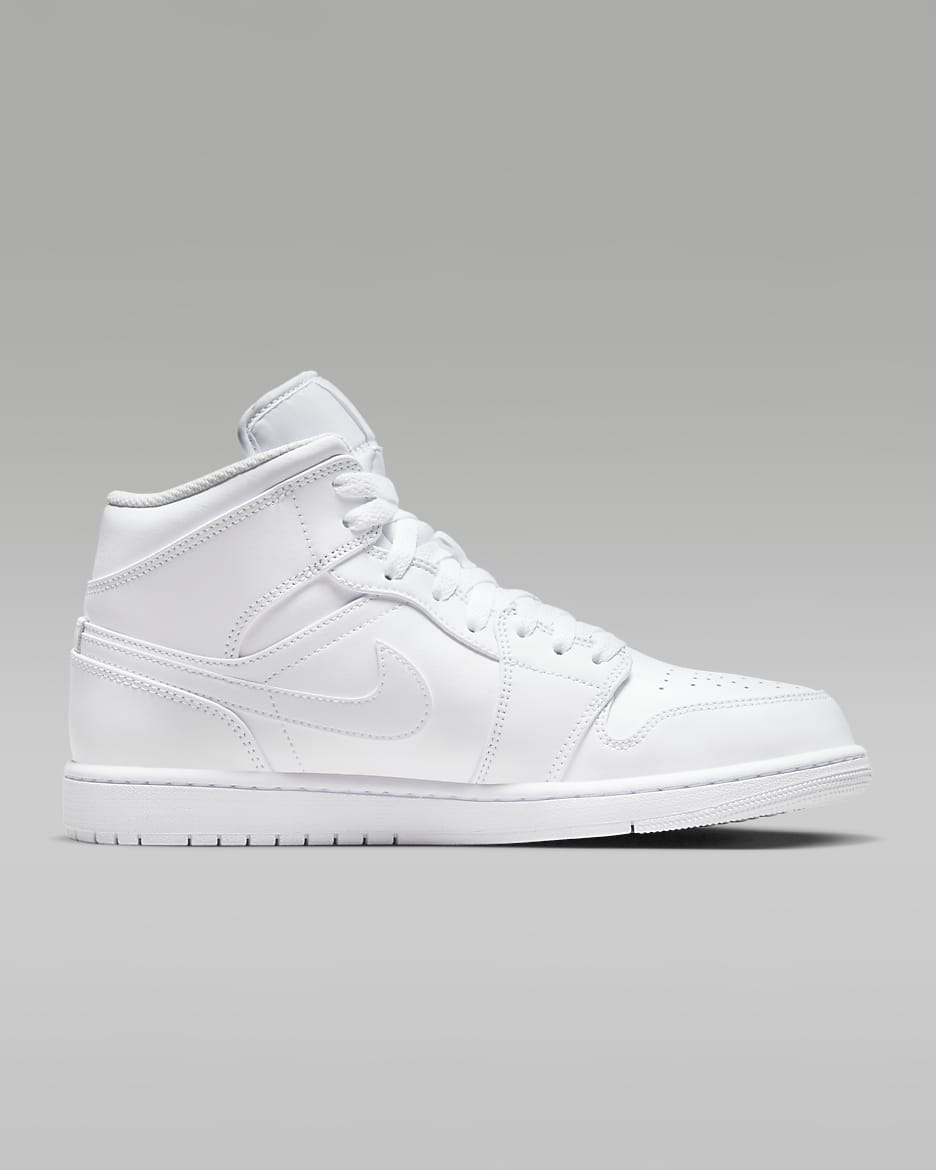 Air Jordan 1 Mid cipő - Fehér/Fehér/Fehér