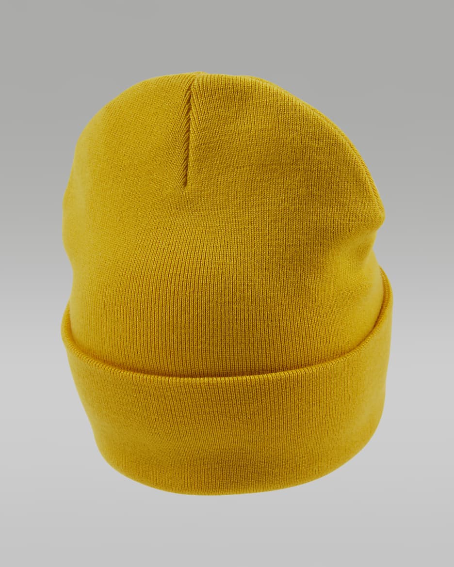 Jordan Peak Essential Beanie - Yellow Ochre/White