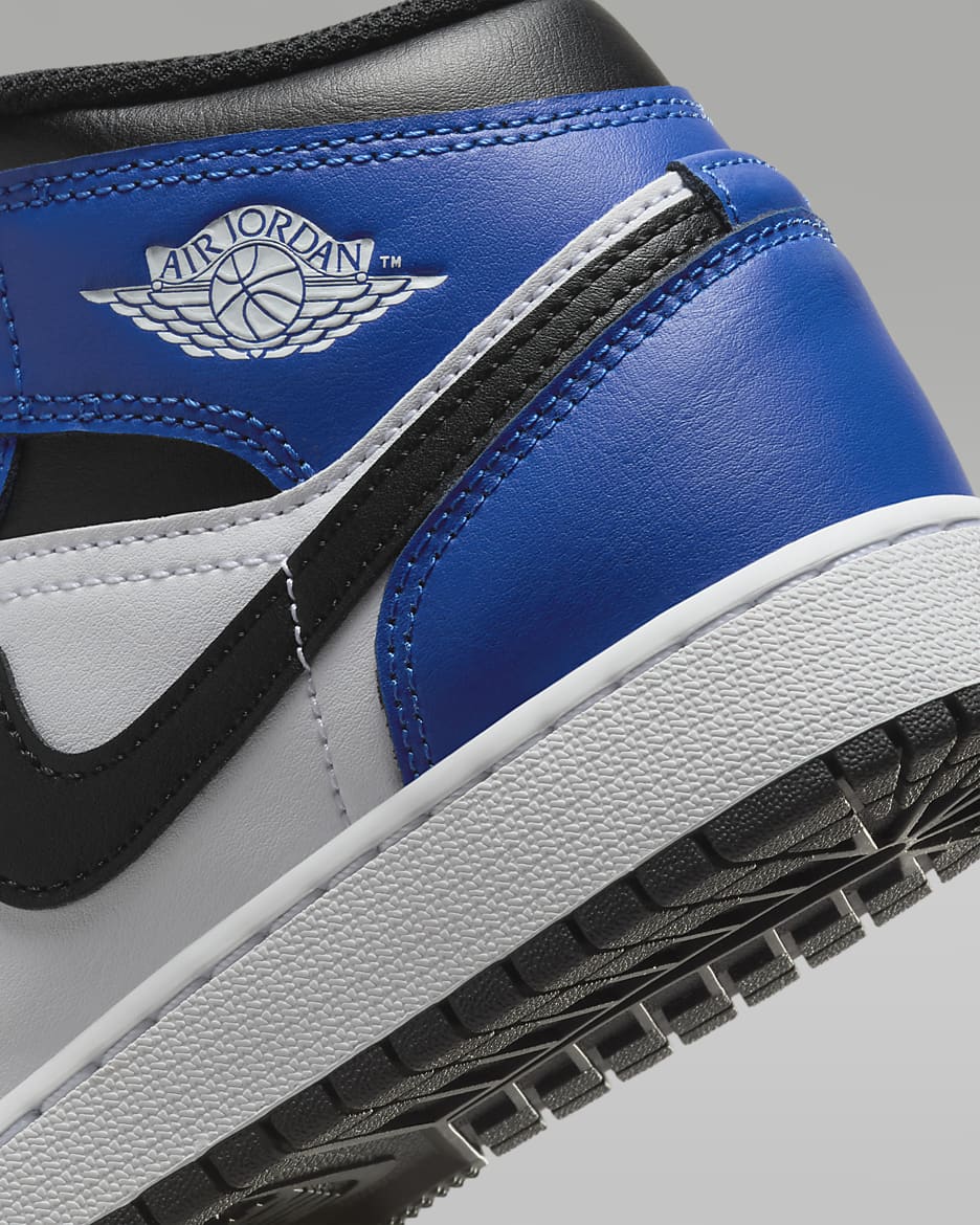 Air Jordan 1 Mid Older Kids' Shoes - Game Royal/White/Black