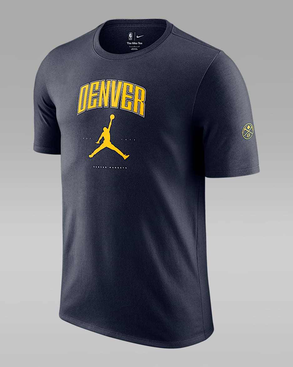 Playera Jordan de la NBA para hombre Denver Nuggets Essential - Azul marino universitario