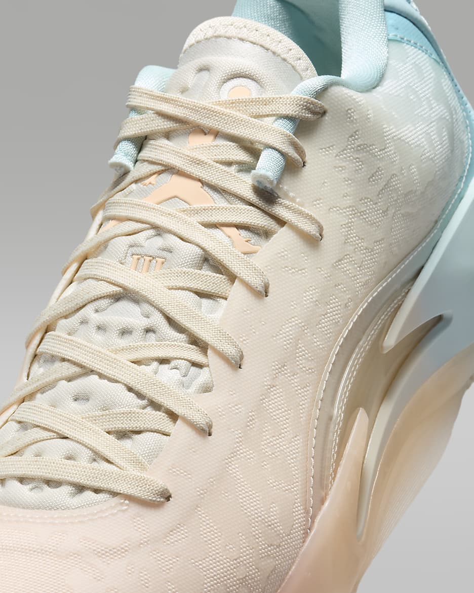 Zion 3 'Rising' PF Basketball Shoes - Bleached Coral/Pale Ivory/Glacier Blue/Crimson Tint