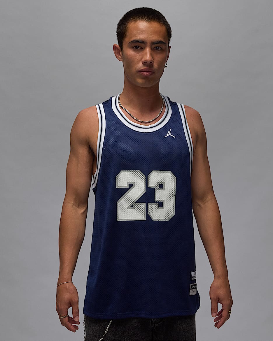 Jersey de verano para hombre Jordan Essentials - Azul marino medianoche/Blanco